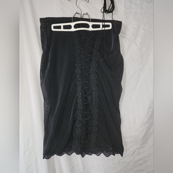 Sheer lace-up Black Betty Page skirt sz xl - Picture 2 of 2